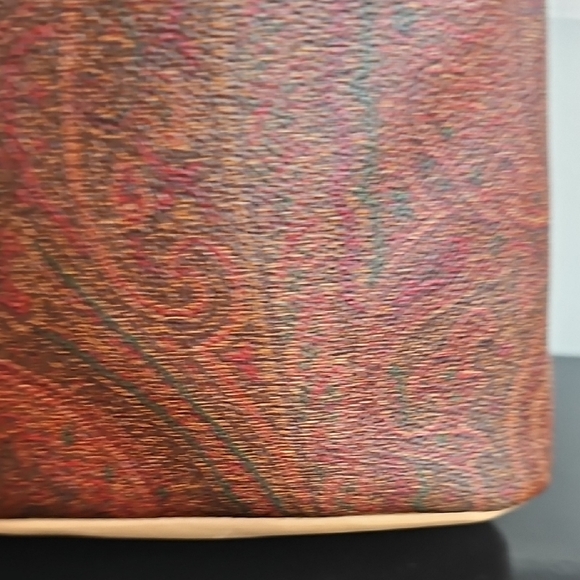 Etro Burgundy and Tan Paisley Drawstring Pouch NWOT AND BOX - Picture 7 of 11